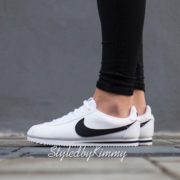 Nike Cortez Sneakers Shoes Black White New - Picture 10 of 10